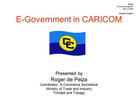 E-Government in CARICOM