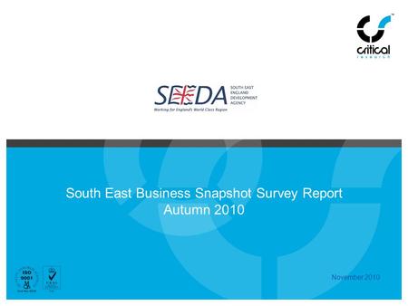 South East Business Snapshot Survey Report Autumn 2010 November 2010.