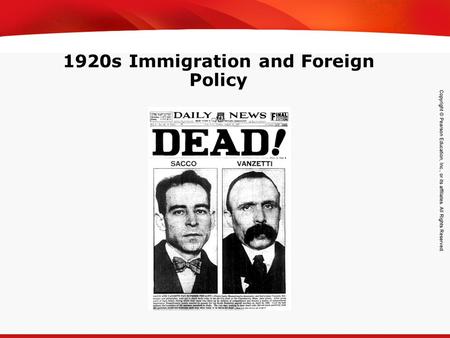 TEKS 8C: Calculate percent composition and empirical and molecular formulas. 1920s Immigration and Foreign Policy.