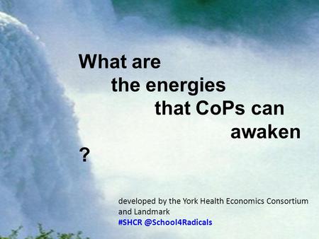 What What are the energies that CoPs can awaken ? developed by the York Health Economics Consortium and Landmark