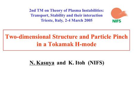 Two-dimensional Structure and Particle Pinch in a Tokamak H-mode