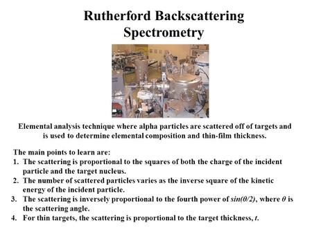 Rutherford Backscattering Spectrometry