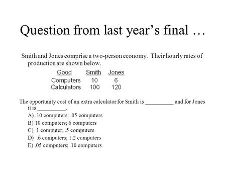 Question from last year’s final …