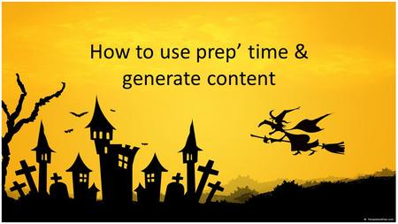 How to use prep’ time & generate content. Overview 1.Work as a team. It is not a case of two individual speeches being delivered and/or who can deliver.