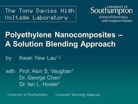 Polyethylene Nanocomposites – A Solution Blending Approach