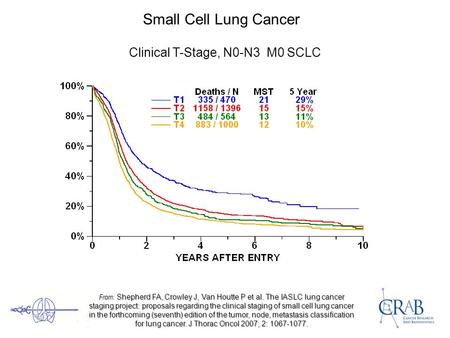 Small Cell Lung Cancer Clinical T-Stage, N0-N3 M0 SCLC From: Shepherd FA, Crowley J, Van Houtte P et al. The IASLC lung cancer staging project: proposals.
