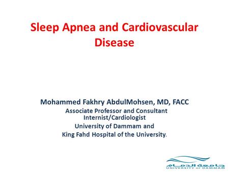 Sleep Apnea and Cardiovascular Disease