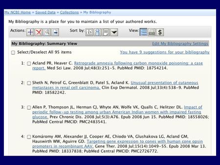 Review Suggested Citations Review Match to PubMed Citation.