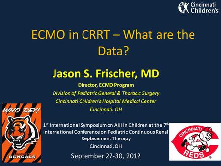 ECMO in CRRT – What are the Data?