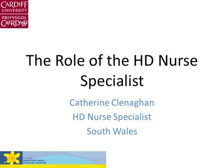 The Role of the HD Nurse Specialist