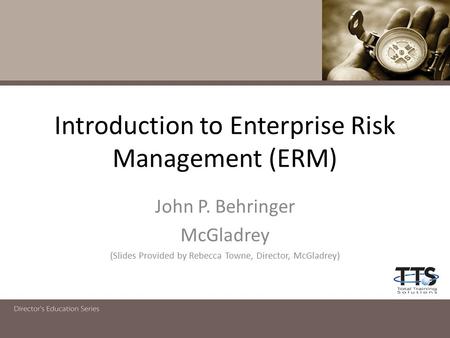 Introduction to Enterprise Risk Management (ERM)