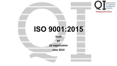 Draft BY QI organization June 2014
