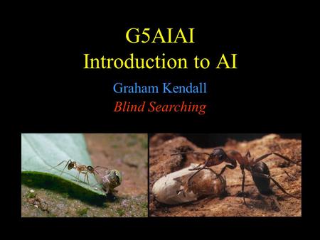 G5AIAI Introduction to AI