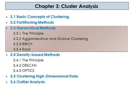 Chapter 3: Cluster Analysis