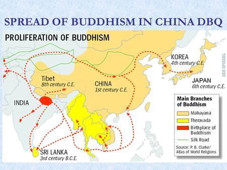 SPREAD OF BUDDHISM IN CHINA DBQ