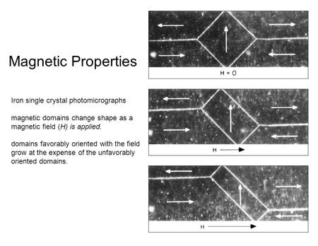 c18cof01 Magnetic Properties Iron single crystal photomicrographs