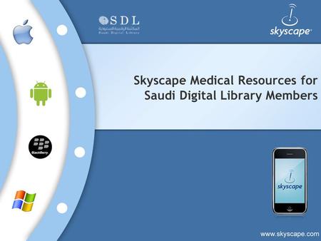 Skyscape Medical Resources for Saudi Digital Library Members.
