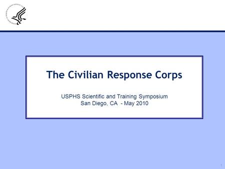The Civilian Response Corps
