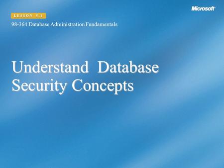 Understand Database Security Concepts