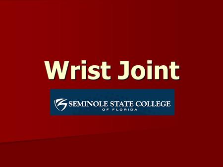 Wrist Joint. The radiocarpal joint and the midcarpal joint create the wrist. The radiocarpal joint consists of the distal end of the radius and the radioulnar.