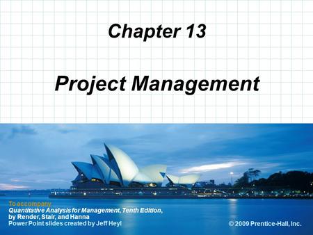 Project Management Chapter 13