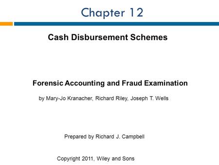 Chapter 12 Cash Disbursement Schemes