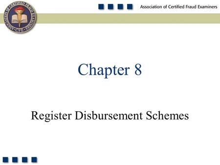 Register Disbursement Schemes