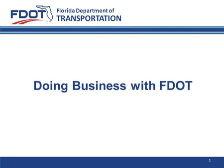 Doing Business with FDOT
