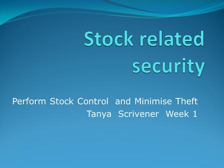 Stock related security