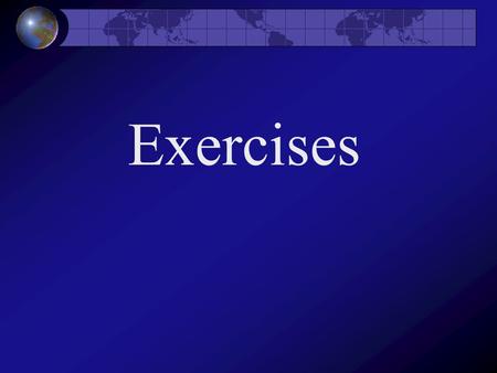 Exercises.