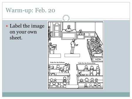 Warm-up: Feb. 20 Label the image on your own sheet.