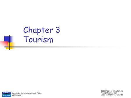 Chapter 3 Tourism.