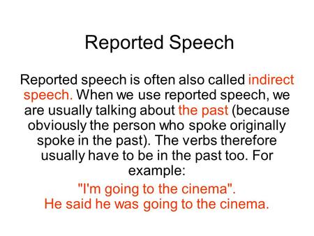 reported speech questions slideshare