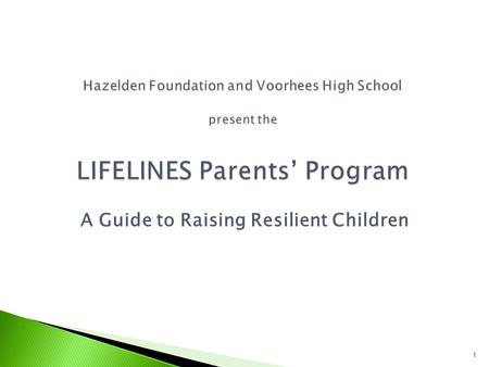 A Guide to Raising Resilient Children 1. 2 Is There a Need?  3 rd leading cause of death in adolescence  2 nd leading cause of death in college students.