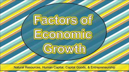 Natural Resources, Human Capital, Capital Goods, & Entrepreneurship