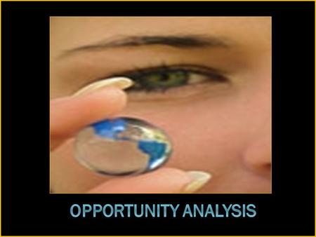 Opportunity Analysis.