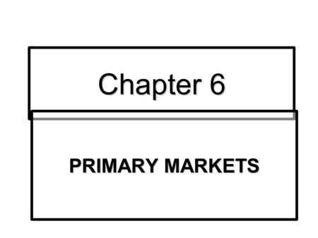 Chapter 6 PRIMARY MARKETS. Regulation of the Issuance of Securities Underwriting activities are regulated by SEC in US.Underwriting activities are regulated.