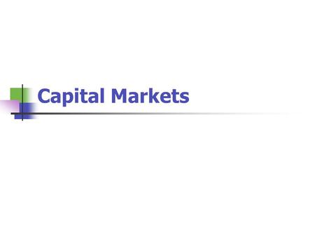 Capital Markets.