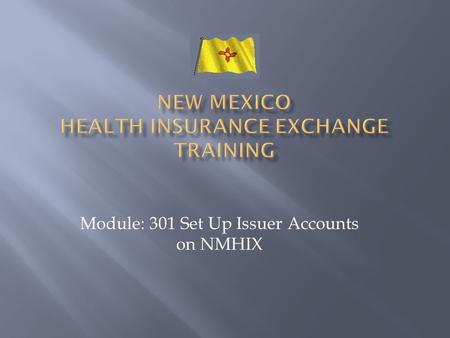Module: 301 Set Up Issuer Accounts on NMHIX. It is recommended that all issuers using NMHIX should take this course.
