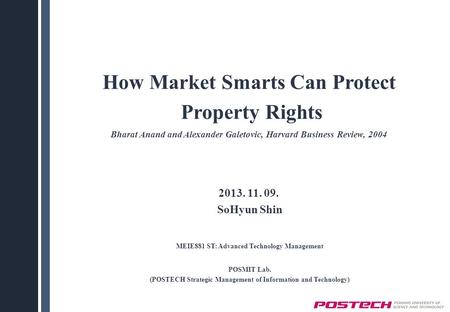 How Market Smarts Can Protect Property Rights