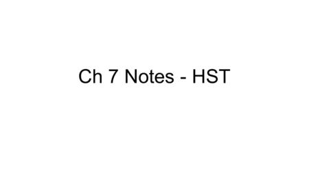 Ch 7 Notes - HST HST - Harmonized Sales Tax Overview: Implemented July 1, 2010 to replace GST and PST Current rate is 13% (0.13) Applies to the sale.