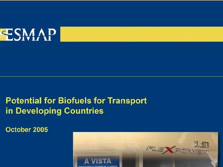 Why are biofuels attractive? Energy security: locally produced, wider availability, “grow your own oil” Climate change mitigation: one of the few low-
