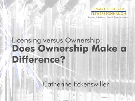 The Ownership Dilemma Ownership of intellectual property –considered by investors –sought by companies seeking to exploit the intellectual property –sought.
