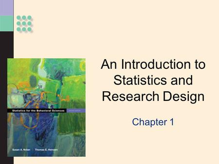 An Introduction to Statistics and Research Design