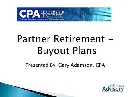 Partner Retirement - Buyout Plans