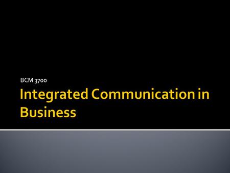 Integrated Communication in Business