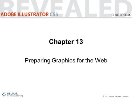 © 2011 Delmar, Cengage Learning Chapter 13 Preparing Graphics for the Web.
