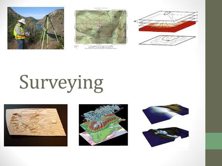 Surveying. Background Surveying is a necessary step in any construction, water pattern analysis or land mapping project The process in land mapping, elevation.