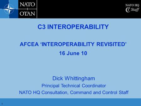 AFCEA ‘INTEROPERABILITY REVISITED’