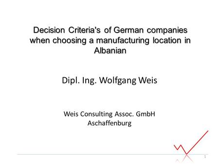 Dipl. Ing. Wolfgang Weis Weis Consulting Assoc. GmbH Aschaffenburg